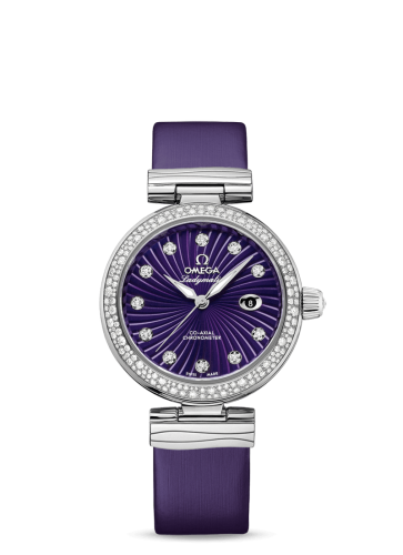 [425.37.34.20.60.001 (aka: 42537342060001)] LadyMatic Co-Axial 34 Stainless Steel / Diamond / Purple