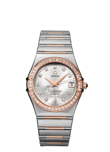 [111.25.36.10.52.002 (aka: 11125361052002)] Constellation Automatic 36 Stainless Steel / Red Gold / Diamond / Beijing Olympics 2008
