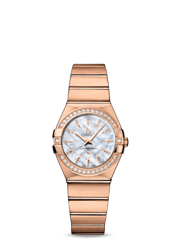 [123.55.27.60.55.002 (aka: 12355276055002)] Constellation Quartz 27 Brushed Red Gold / Diamond / MOP