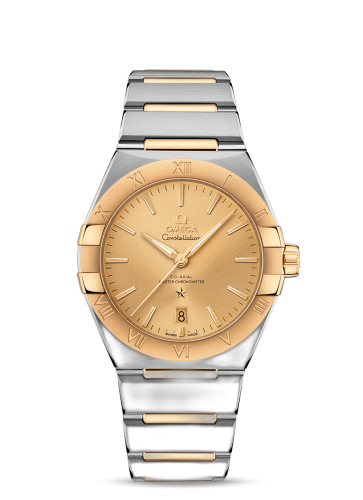 [131.20.39.20.08.001 (aka: 13120392008001)] Constellation Master Chronometer 39 Stainless Steel / Yellow Gold / Champagne / Bracelet
