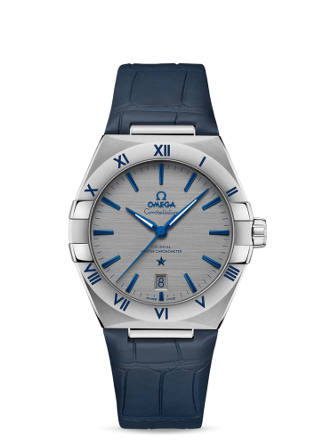 [131.13.39.20.06.002 (aka: 13113392006002)] Constellation Master Chronometer 39 Stainless Steel / Grey / Alligator