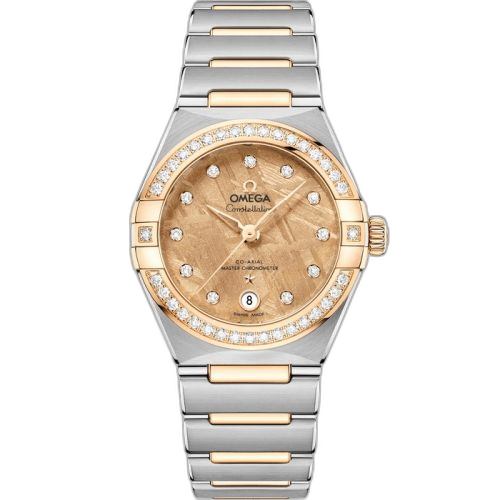 [131.25.29.20.99.002 (aka: 13125292099002)] Constellation Manhattan 29 Co-Axial Master Chronometer Stainless Steel - Yellow Gold - Diamond / Moonshine Meteorite