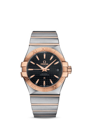 [123.20.35.20.01.001 (aka: 12320352001001)] Constellation Co-Axial 35 Stainless Steel / Red Gold / Black