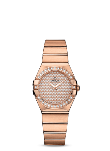 [123.55.27.60.99.004 (aka: 12355276099004)] Constellation Quartz 27 Brushed Red Gold / Diamond / Diamond