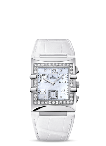 [1847.75.36] Constellation Quadra Quartz 28 Chronograph Stainless Steel / Diamond / MOP/ Alligator