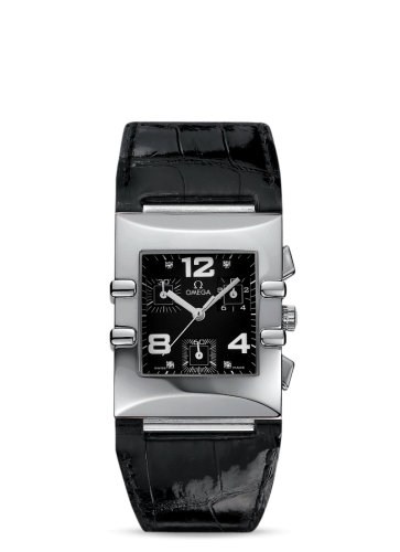 [1841.55.11] Constellation Quadra Quartz 28 Chronograph Stainless Steel / Black / Alligator