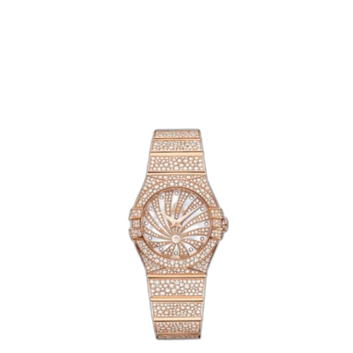 [123.55.24.60.55.009 (aka: 12355246055009)] Constellation Quartz 24 Polished Red Gold / Supernova / Full Snow
