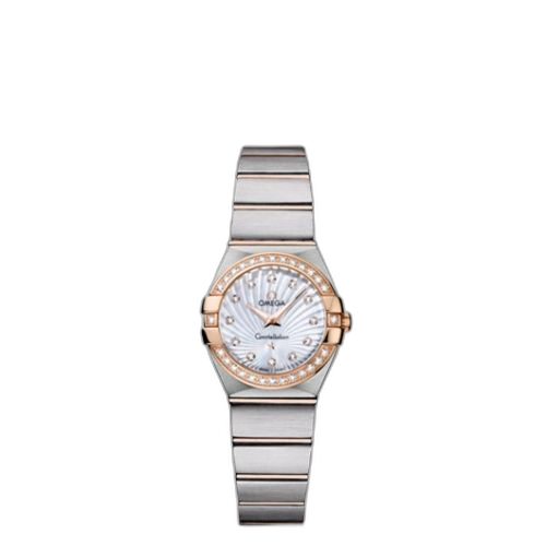 [123.25.24.60.55.002 (aka: 12325246055002)] Constellation Quartz 24 Brushed Stainless Steel / Red Gold / Diamond / MOP Supernova