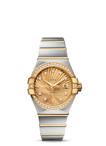 [123.25.31.20.58.001 (aka: 12325312058001)] Constellation Co-Axial 31 Stainless Steel / Yellow Gold / Champagne Supernova