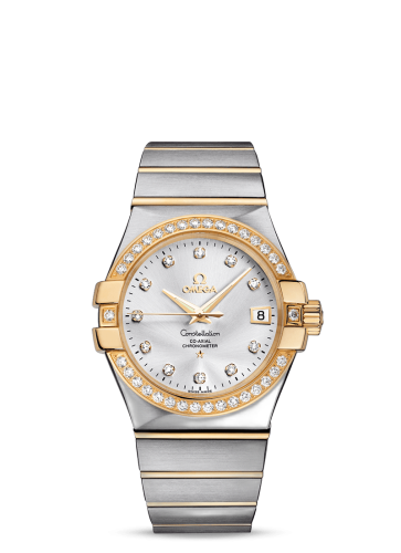 [123.25.35.20.52.002 (aka: 12325352052002)] Constellation Co-Axial 35 Stainless Steel / Yellow Gold / Diamond / Silver