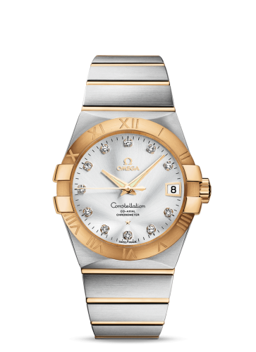 [123.20.38.21.52.002 (aka: 12320382152002)] Constellation Co-Axial 38 Stainless Steel / Yellow Gold / Silver