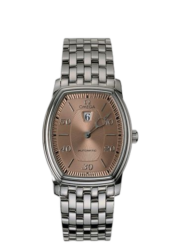 [4553.61.00] De Ville Tonneau Automatic Jump Hour Stainless Steel / Salmon / Bracelet