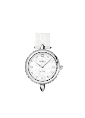 [424.13.27.60.55.001 (aka: 42413276055001)] De Ville Prestige Dewdrop Quartz 27.4 Stainless Steel / MOP