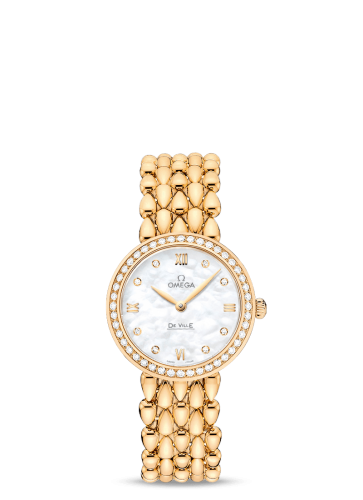 [424.55.27.60.55.006 (aka: 42455276055006)] De Ville Prestige Dewdrop Quartz 27.4 Yellow Gold / Diamond / Bracelet