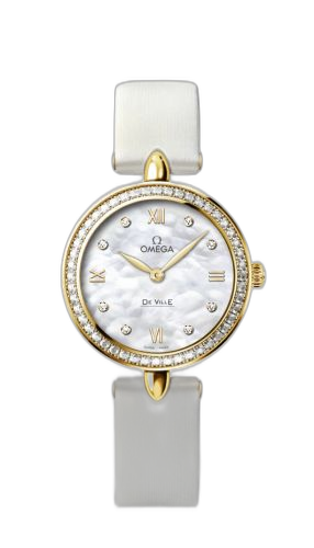 [424.57.27.60.55.001 (aka: 42457276055001)] De Ville Prestige Dewdrop Quartz 27.4 Yellow Gold / Diamond