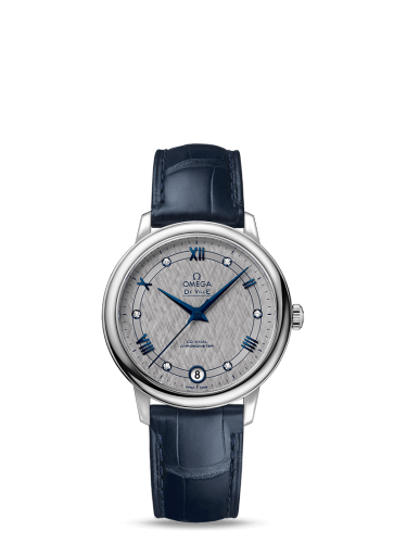 [424.13.33.20.56.002] De Ville Prestige Co-Axial 32.7 Stainless Steel / Vintage Grey Silk