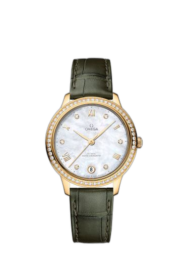 [434.58.34.20.55.002] De Ville Master Chronometer 34 Yellow Gold - Diamond / MOP - Diamond