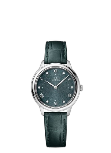 [434.13.30.60.60.001 (aka: 43413306060001)] De Ville Quartz 30 Stainless Steel / Turqouise - Diamond