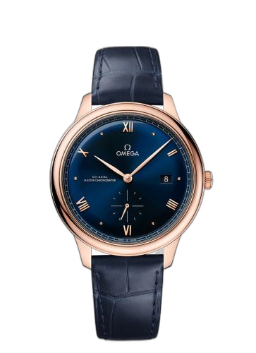 [434.53.41.20.03.001 (aka: 43453412003001)] De Ville Small Seconds Master Chronometer Sedna Gold / Blue