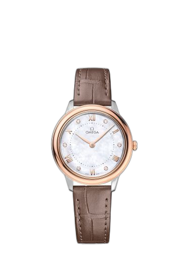 [434.23.30.60.55.001 (aka: 43423306055001)] De Ville Quartz 30 Stainless Steel - Sedna Gold / MOP - Diamond