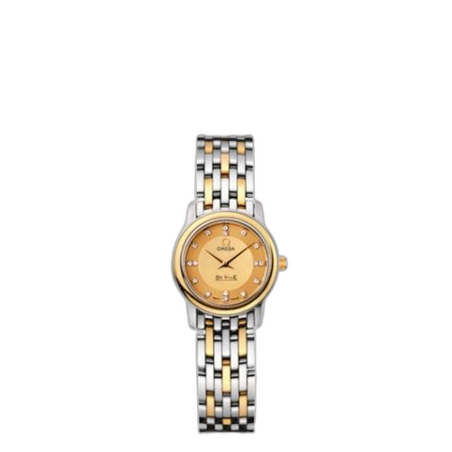 [4370.16.00 (aka: 43701600)] De Ville Prestige Quartz 22 Stainless Steel / Yellow Gold / Champagne / Bracelet