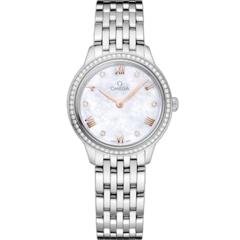 [434.15.28.60.55.001] De Ville Quartz 27.5 Stainless Steel - Diamond / MOP / Bracelet