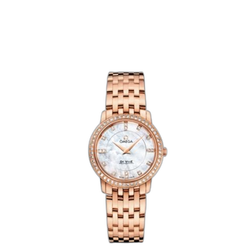 [413.55.27.60.55.002 (aka: 41355276055002)] De Ville Prestige Quartz 27 Red Gold / Diamond / MOP / Bracelet