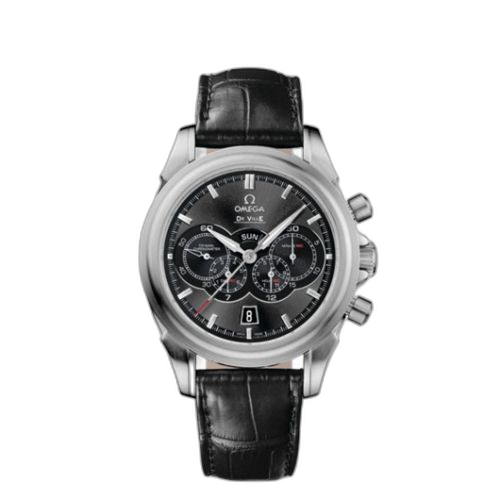 [422.13.41.52.06.001 (aka: 42213415206001)] De Ville Co-Axial 41 Chronograph 4 Counters Stainless Steel / Grey / Alligator