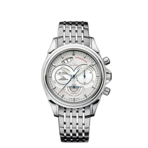 [4550.30.00 (aka: 45503000)] De Ville Co-Axial 41 Chronoscope Stainless Steel / Silver / Bracelet