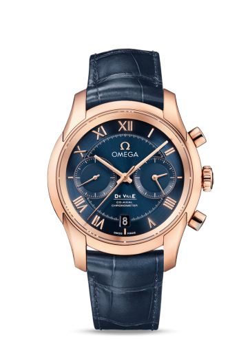 [431.53.42.51.03.001 (aka: 43153425103001)] De Ville Co-Axial 42 Chronograph Red Gold / Blue