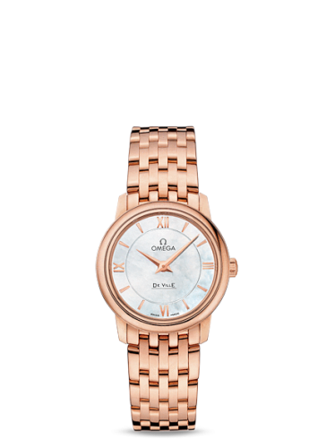 [424.50.27.60.05.002 (aka: 42450276005002)] De Ville Prestige Quartz 27.4 Red Gold / MOP / Bracelet