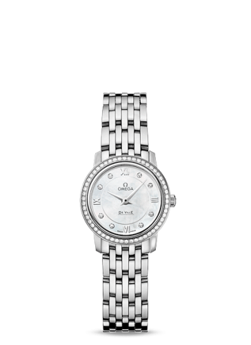 [424.15.24.60.55.001 (aka: 42415246055001)] De Ville Prestige Quartz 24.4 Stainless Steel / Diamond / Bracelet