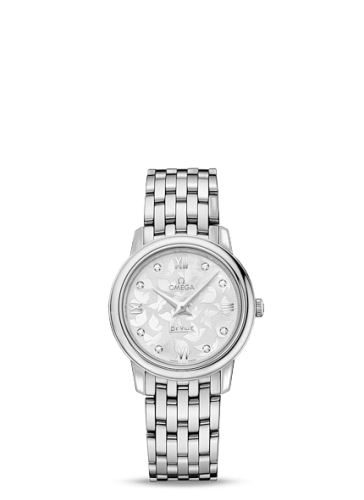 [424.10.27.60.52.001 (aka: 42410276052001)] De Ville Prestige Quartz 27.4 Stainless Steel / MOP Butterfly / Bracelet