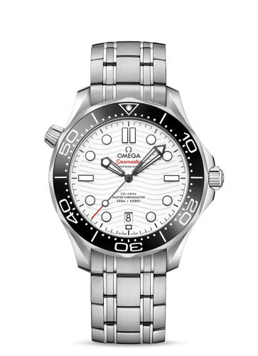 [210.30.42.20.04.001 (aka: 21030422004001)] Seamaster Diver 300M Master Co-Axial 42 Stainless Steel / White / Bracelet