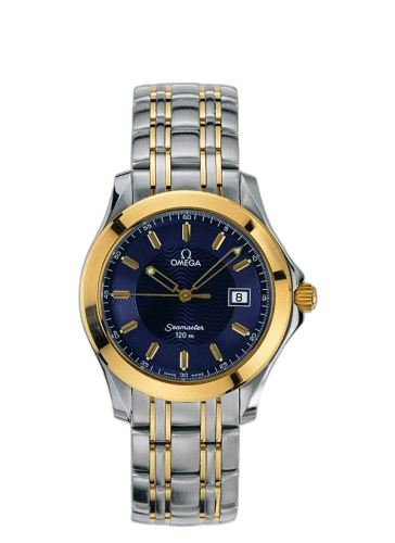 [2311.81.00] Seamaster 120M Quartz 34.8 Stainless Steel - Yellow Gold / Blue / Bracelet