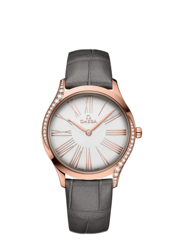 [428.58.36.60.02.001 (aka: 42858366002001)] De Ville Trésor 36 Sedna Gold / Silver Roman / Alligator