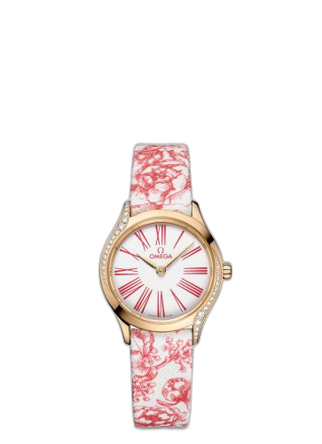 [428.57.26.60.04.003] Mini Trésor Quartz 26 Moonshine Gold - Diamond / White - Rose / Toile de Jouy