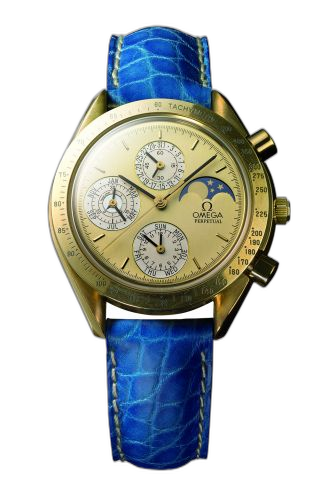 [3650.10.20 (aka: 36501020)] Speedmaster Perpetual Calendar Yellow Gold / Champagne /