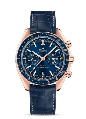 [329.53.44.51.03.001 (aka: 32953445103001)] Speedmaster Racing Master Co-Axial / Sedna / Blue / Alligator