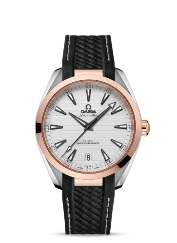 [220.22.41.21.02.001 (aka: 22022412102001)] Seamaster Aqua Terra 150M Master Chronometer 41 Stainless Steel / Sedna Gold / Silver / Rubber