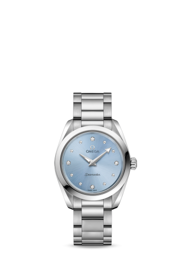 [220.10.28.60.53.001 (aka: 22010286053001)] Seamaster Aqua Terra 150M Quartz 28 Stainless Steel / Blue / Bracelet