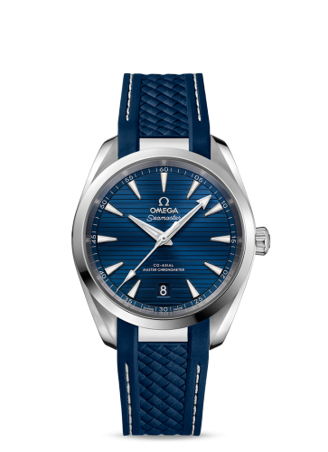 [220.12.38.20.03.001 (aka: 22012382003001)] Seamaster Aqua Terra 150M Master Chronometer 38 Stainless Steel / Blue / Rubber