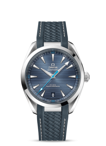 [220.12.41.21.03.002 (aka: 22012412103002)] Seamaster Aqua Terra 150M Master Chronometer 41 Stainless Steel / Blue / Rubber