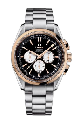 [221.20.42.40.01.002 (aka: 22120424001002)] Seamaster Aqua Terra 150M Automatic 42.2 Chronograph Stainless Steel / Red Gold / Panda / Bracelet