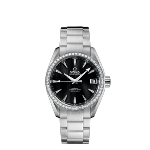 [231.15.39.21.51.001 (aka: 23115392151001)] Seamaster Aqua Terra 150M Co-Axial 38.5 Stainless Steel / Diamond / Black / Bracelet