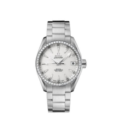 [231.55.39.21.52.001 (aka: 23155392152001)] Seamaster Aqua Terra 150M Co-Axial 38.5 White Gold / Diamond / Silver / Bracelet