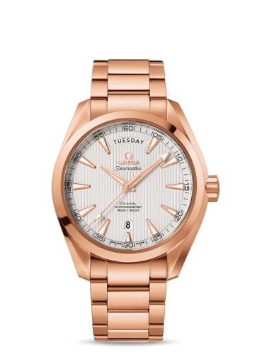 [231.50.42.22.02.001 (aka: 23150422202001)] Seamaster Aqua Terra 150m Co-Axial 41.5 Day-Date Red Gold / Silver