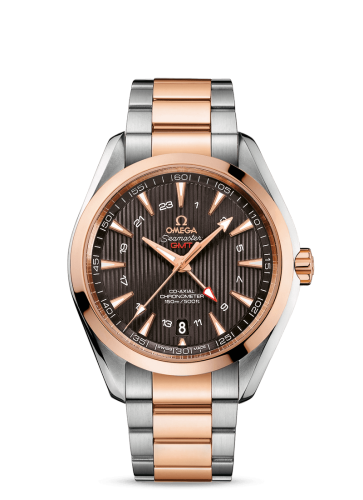 [231.20.43.22.06.003 (aka: 23120432206003)] Seamaster Aqua Terra 150M Co-Axial 43 GMT Stainless Steel / Red Gold / Grey / Bracelet