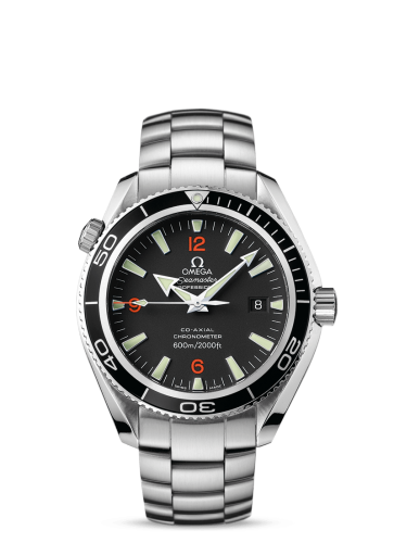 [2201.51.00 (aka: 22015100)] Seamaster Planet Ocean 600M Co-Axial 42 Stainless Steel / Orange Numerals / Bracelet