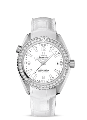 [232.18.42.21.04.001 (aka: 23218422104001)] Seamaster Planet Ocean 600M Co-Axial 42 Stainless Steel / Diamond / White / Alligator